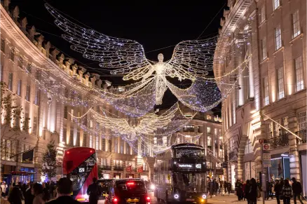 kerstverlichting in londen