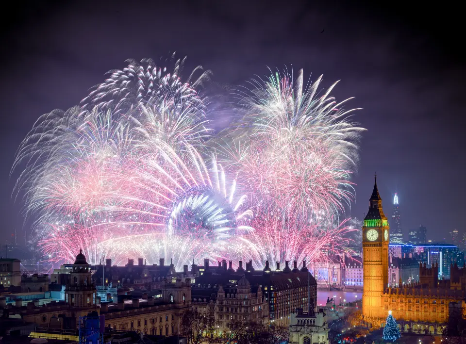 vuurwerk in londen